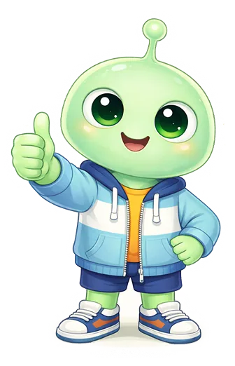 Koru giving a thumbs up